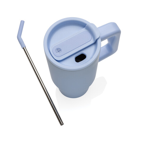 Embrace Deluxe Becher aus RCS recyceltem Edelstahl 900ml hellblau bedrucken, Art.-Nr. P437.3005