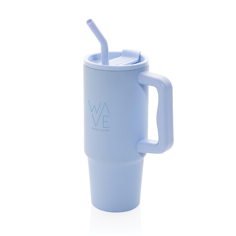 Embrace Deluxe Becher aus RCS recyceltem Edelstahl 900ml hellblau bedrucken, Art.-Nr. P437.3005