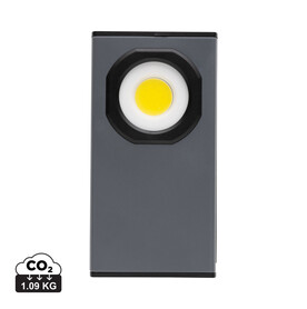 Gear X USB-Taschenlampe aus RCS rKunststoff mit 260 Lumen grau, schwarz bedrucken, Art.-Nr. P513.242