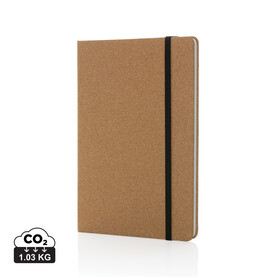 Stoneleaf A5 Notizbuch aus Kork und Steinpapier braun bedrucken, Art.-Nr. P774.589