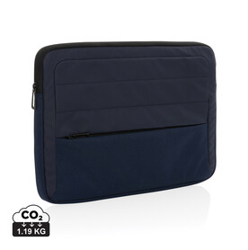 Armond AWARE™ RPET 15.6&amp;quot; Laptop-Sleeve navy blau bedrucken, Art.-Nr. P788.155