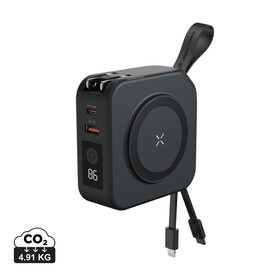 Urban Vitamin Saratoga 5-in-1 universal Charger schwarz bedrucken, Art.-Nr. P301.951