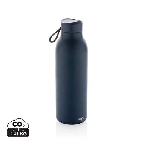 Avira Avior RCS recycelte Stainless-Steel Flasche 500ml navy blau bedrucken, Art.-Nr. P438.000