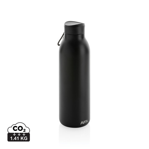 Avira Avior RCS recycelte Stainless-Steel Flasche 500ml schwarz bedrucken, Art.-Nr. P438.001