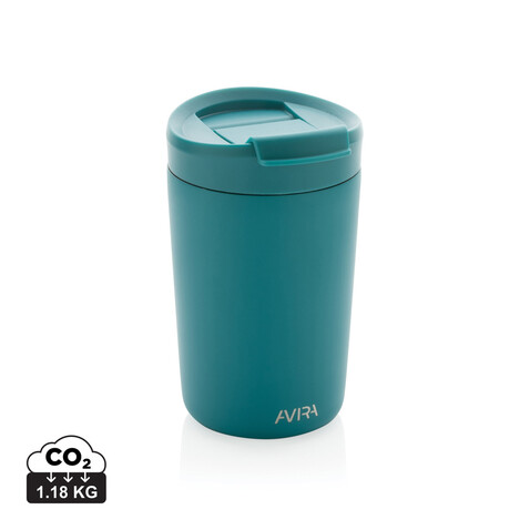 Avira Alya RCS recycelter Stainless-Steel Becher 300ml turkis bedrucken, Art.-Nr. P438.027