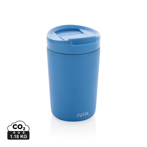 Avira Alya RCS recycelter Stainless-Steel Becher 300ml blau bedrucken, Art.-Nr. P438.025