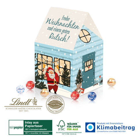 Adventshaus Lindt „Edition“ Organic bedrucken, Art.-Nr. 55364-W