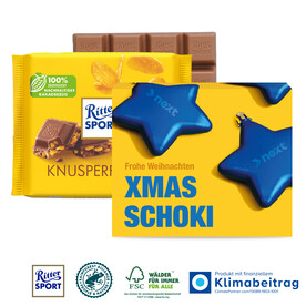 Ritter SPORT in Werbekartonage, 100 g bedrucken, Art.-Nr. 91290-W