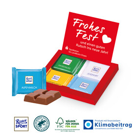 Mini-Grußkarte mit Ritter SPORT Schokolade bedrucken, Art.-Nr. 91322-W