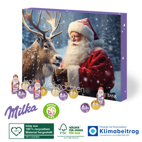 Adventskalender Milka „Edition“, Inlay aus 100% recyceltem Material bedrucken, Art.-Nr. 95191-W