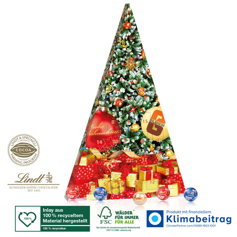 Adventskalender Lindt „Weihnachtsbaum“ bedrucken, Art.-Nr. 95217-W