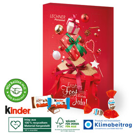 Adventskalender kinder® „Happy Moments“, Inlay aus 100% recyceltem Material bedrucken, Art.-Nr. 95225-W