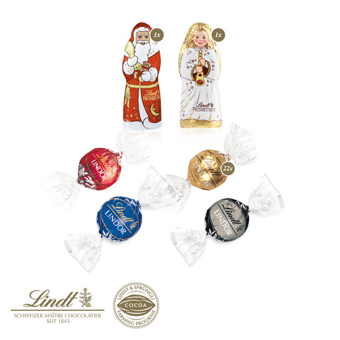 Adventskalender Lindt Lindor, Inlay aus 100% recyceltem Material bedrucken, Art.-Nr. 95226-W