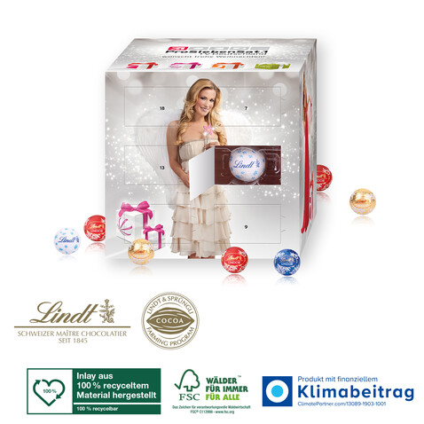 Adventskalender Lindt „Cube“ bedrucken, Art.-Nr. 95327-W