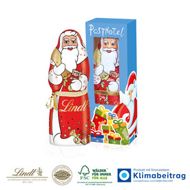 Lindt Weihnachtsmann mit Glöckchen, 70 g bedrucken, Art.-Nr. 95453-W