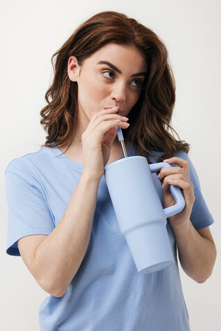 Embrace Deluxe Becher aus RCS recyceltem Edelstahl 900ml hellblau bedrucken, Art.-Nr. P437.3005