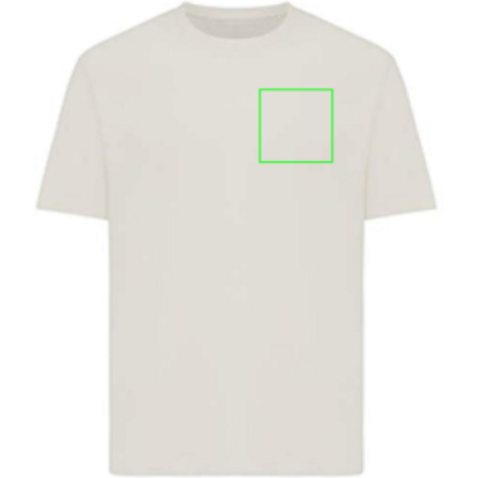 Iqoniq Teide T-Shirt aus recycelter Baumwolle ivory white bedrucken, Art.-Nr. T9105.040.4XL