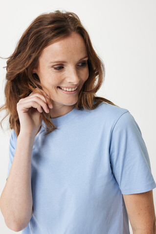 Iqoniq Sierra Lightweight T-Shirt aus recycelter Baumwolle sky blue bedrucken, Art.-Nr. T9104.022.M