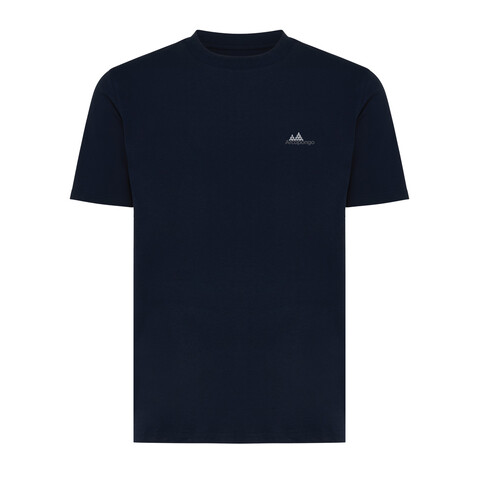 Iqoniq Sierra Lightweight T-Shirt aus recycelter Baumwolle navy blau bedrucken, Art.-Nr. T9104.002.L