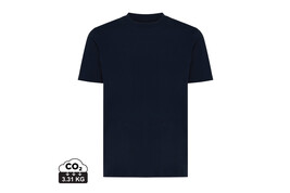 Iqoniq Sierra Lightweight T-Shirt aus recycelter Baumwolle navy blau bedrucken, Art.-Nr. T9104.002.XS
