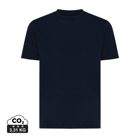 Iqoniq Sierra Lightweight T-Shirt aus recycelter Baumwolle navy blau bedrucken, Art.-Nr. T9104.002.S