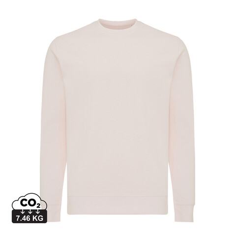 Iqoniq Etosha Lightweight Sweater aus recycelter Baumwolle cloud pink bedrucken, Art.-Nr. T9303.039.S