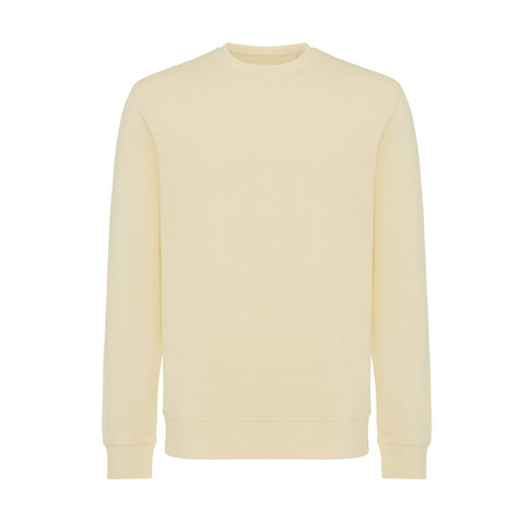 Iqoniq Etosha Lightweight Sweater aus recycelter Baumwolle cream yellow bedrucken, Art.-Nr. T9303.036.M