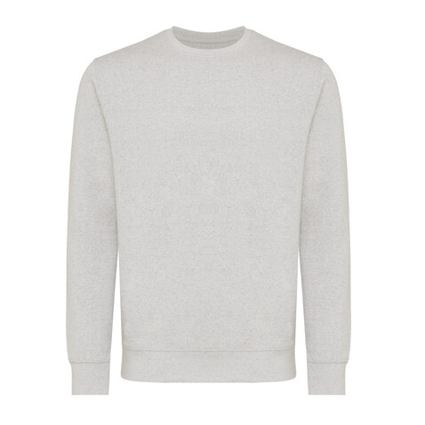 Iqoniq Etosha Lightweight Sweater aus recycelter Baumwolle ungefärbte helles Grau bedrucken, Art.-Nr. T9303.032.5XL