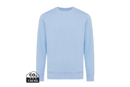Iqoniq Etosha Lightweight Sweater aus recycelter Baumwolle sky blue bedrucken, Art.-Nr. T9303.022.XXXL