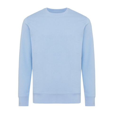 Iqoniq Etosha Lightweight Sweater aus recycelter Baumwolle sky blue bedrucken, Art.-Nr. T9303.022.L