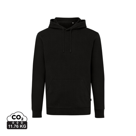 Iqoniq Jasper Hoodie aus recycelter Baumwolle schwarz bedrucken, Art.-Nr. T9400.001.5XL