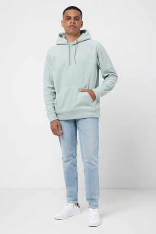 Iqoniq Trivor Mikrofleece-Kapuzen-Pulli aus recyc. Polyester Iceberg green bedrucken, Art.-Nr. T9403.023.L