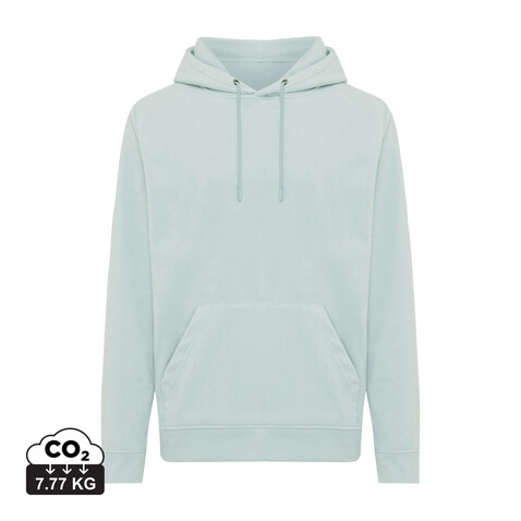 Iqoniq Trivor Mikrofleece-Kapuzen-Pulli aus recyc. Polyester Iceberg green bedrucken, Art.-Nr. T9403.023.XS