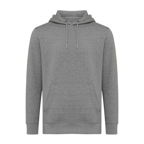 Iqoniq Rila Lightweight Hoodie aus recycelter Baumwolle ungefärbte helles Anthrazit bedrucken, Art.-Nr. T9404.034.XS