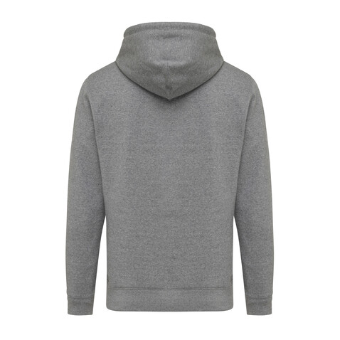 Iqoniq Rila Lightweight Hoodie aus recycelter Baumwolle ungefärbte helles Anthrazit bedrucken, Art.-Nr. T9404.034.XL