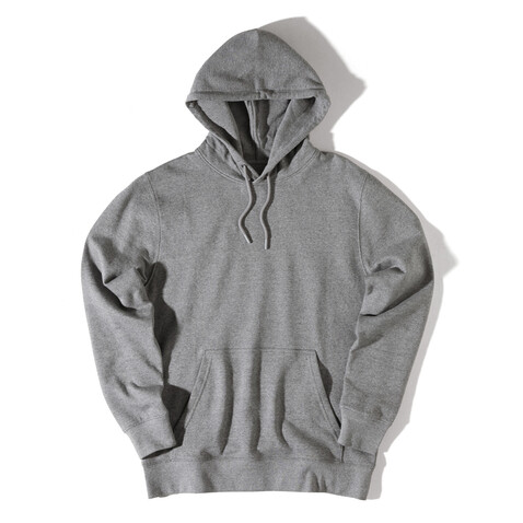 Iqoniq Rila Lightweight Hoodie aus recycelter Baumwolle ungefärbte helles Anthrazit bedrucken, Art.-Nr. T9404.034.M