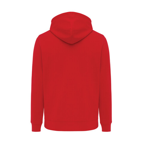 Iqoniq Rila Lightweight Hoodie aus recycelter Baumwolle rot bedrucken, Art.-Nr. T9404.029.M