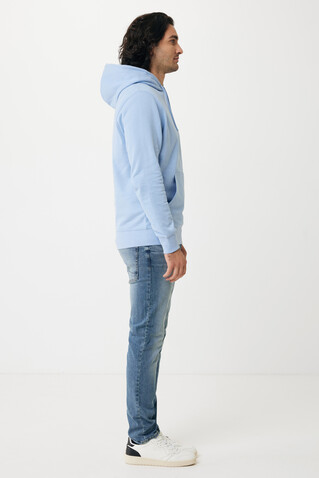 Iqoniq Rila Lightweight Hoodie aus recycelter Baumwolle sky blue bedrucken, Art.-Nr. T9404.022.XS