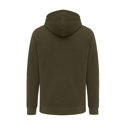 Iqoniq Rila Lightweight Hoodie aus recycelter Baumwolle khaki bedrucken, Art.-Nr. T9404.020.XXXL