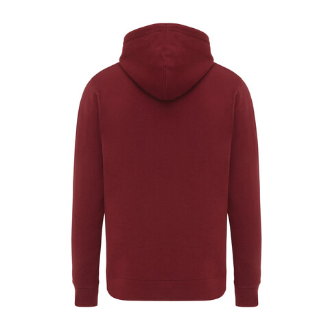 Iqoniq Rila Lightweight Hoodie aus recycelter Baumwolle burgunderrot bedrucken, Art.-Nr. T9404.007.XS