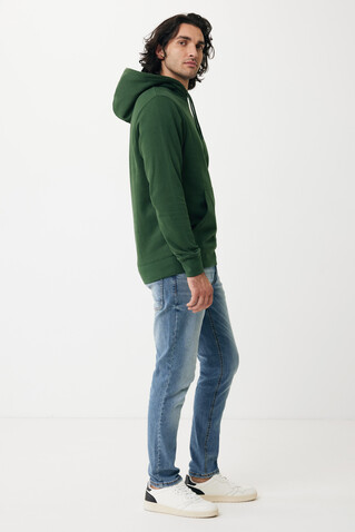 Iqoniq Rila Lightweight Hoodie aus recycelter Baumwolle forest green bedrucken, Art.-Nr. T9404.005.M