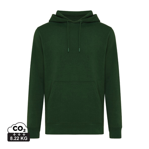 Iqoniq Rila Lightweight Hoodie aus recycelter Baumwolle forest green bedrucken, Art.-Nr. T9404.005.XL