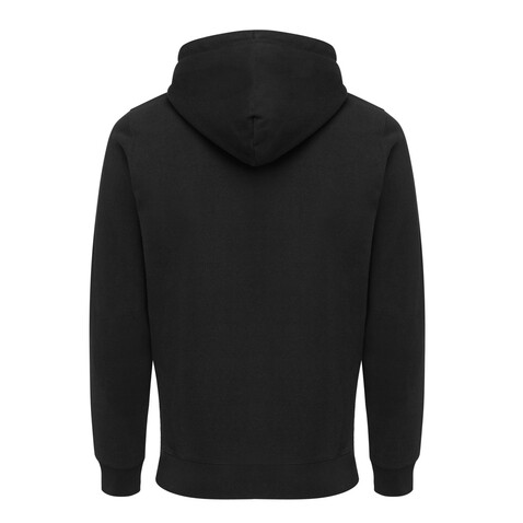 Iqoniq Abisko Zip-Kapuzenpullover aus recycelter Baumwolle schwarz bedrucken, Art.-Nr. T9600.001.XXL