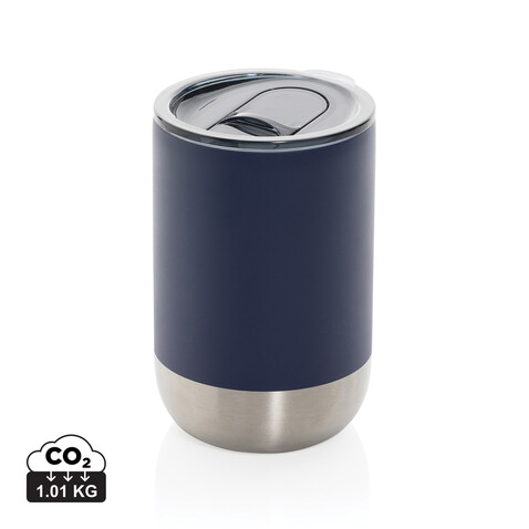 RCS recycelter Stainless Steel Becher navy blau bedrucken, Art.-Nr. P433.0625