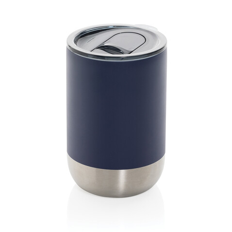 RCS recycelter Stainless Steel Becher navy blau bedrucken, Art.-Nr. P433.0625