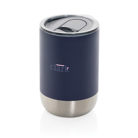 RCS recycelter Stainless Steel Becher navy blau bedrucken, Art.-Nr. P433.0625