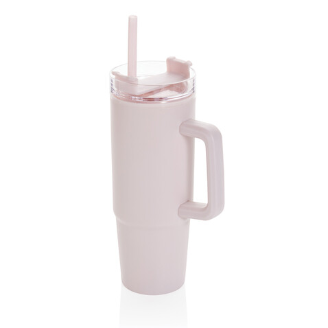 Tana Becher aus RCS recyceltem Kunststoff mit Griff 750ml rosa bedrucken, Art.-Nr. P437.1014