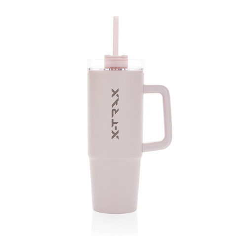 Tana Becher aus RCS recyceltem Kunststoff mit Griff 750ml rosa bedrucken, Art.-Nr. P437.1014