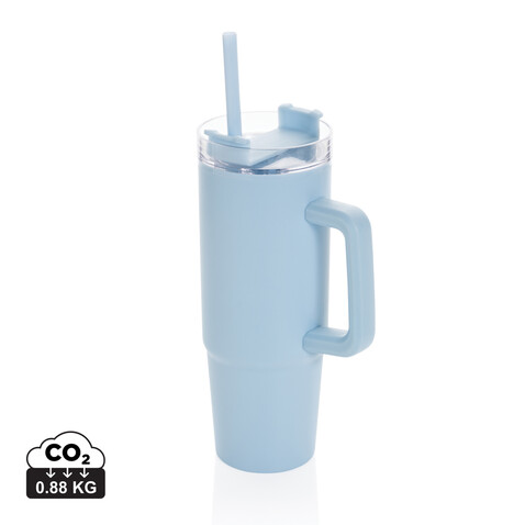 Tana Becher aus RCS recyceltem Kunststoff mit Griff 750ml hellblau bedrucken, Art.-Nr. P437.1005