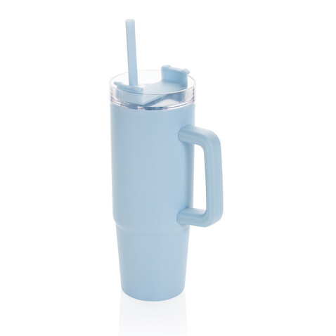 Tana Becher aus RCS recyceltem Kunststoff mit Griff 750ml hellblau bedrucken, Art.-Nr. P437.1005